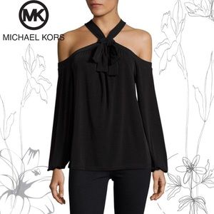 🎉HP🎉Michael Kors elegant cold-shoulder blouse